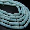 15 Inches Gorgeous - Indian Blue Opal Natural Genuine Stone - Smooth Polished Long Tube shape Beads hug size - 10 - 20 mm long approx